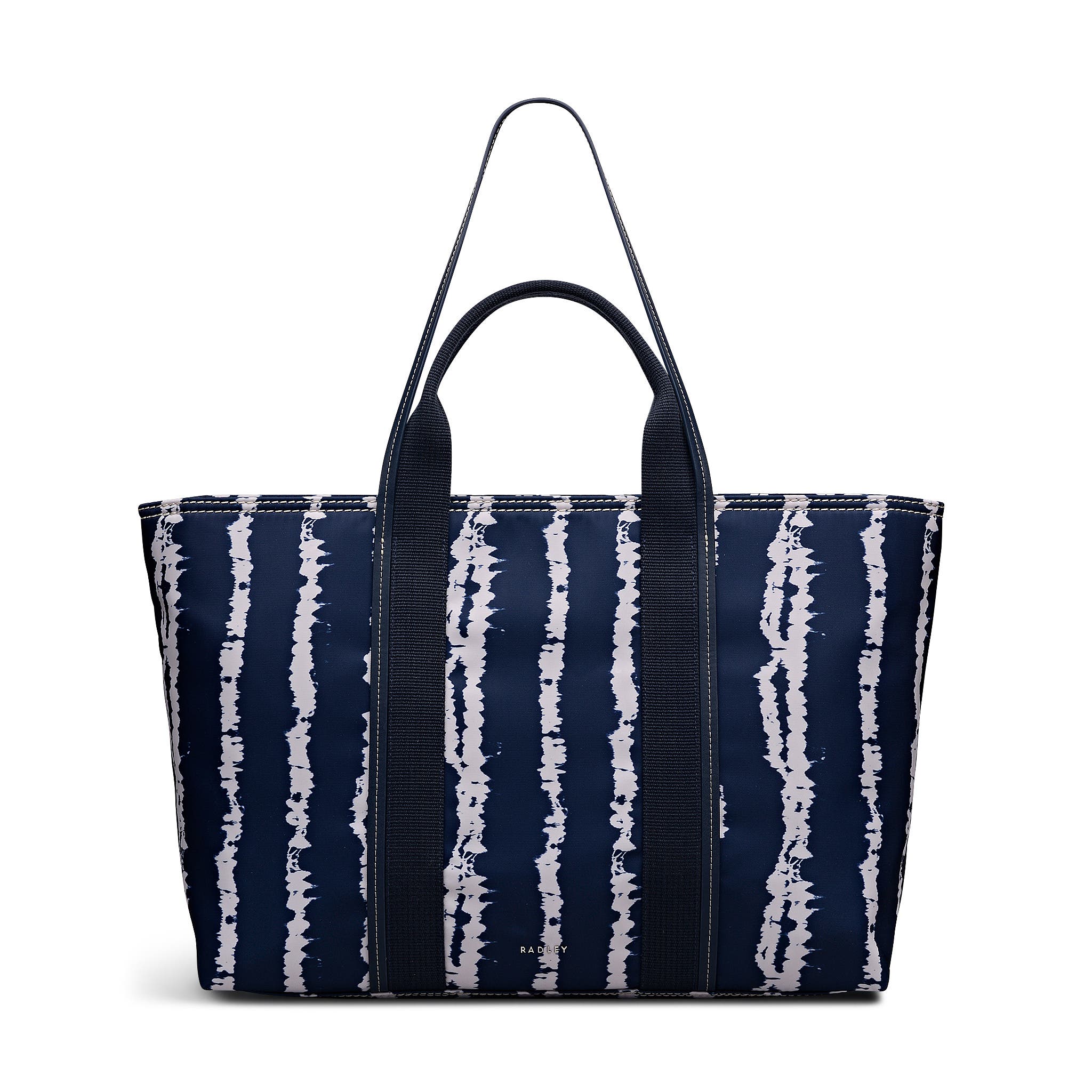Radley Halley Row - Tie Dye Stripe Large Ziptop Tote Bag, Main, color, Naval