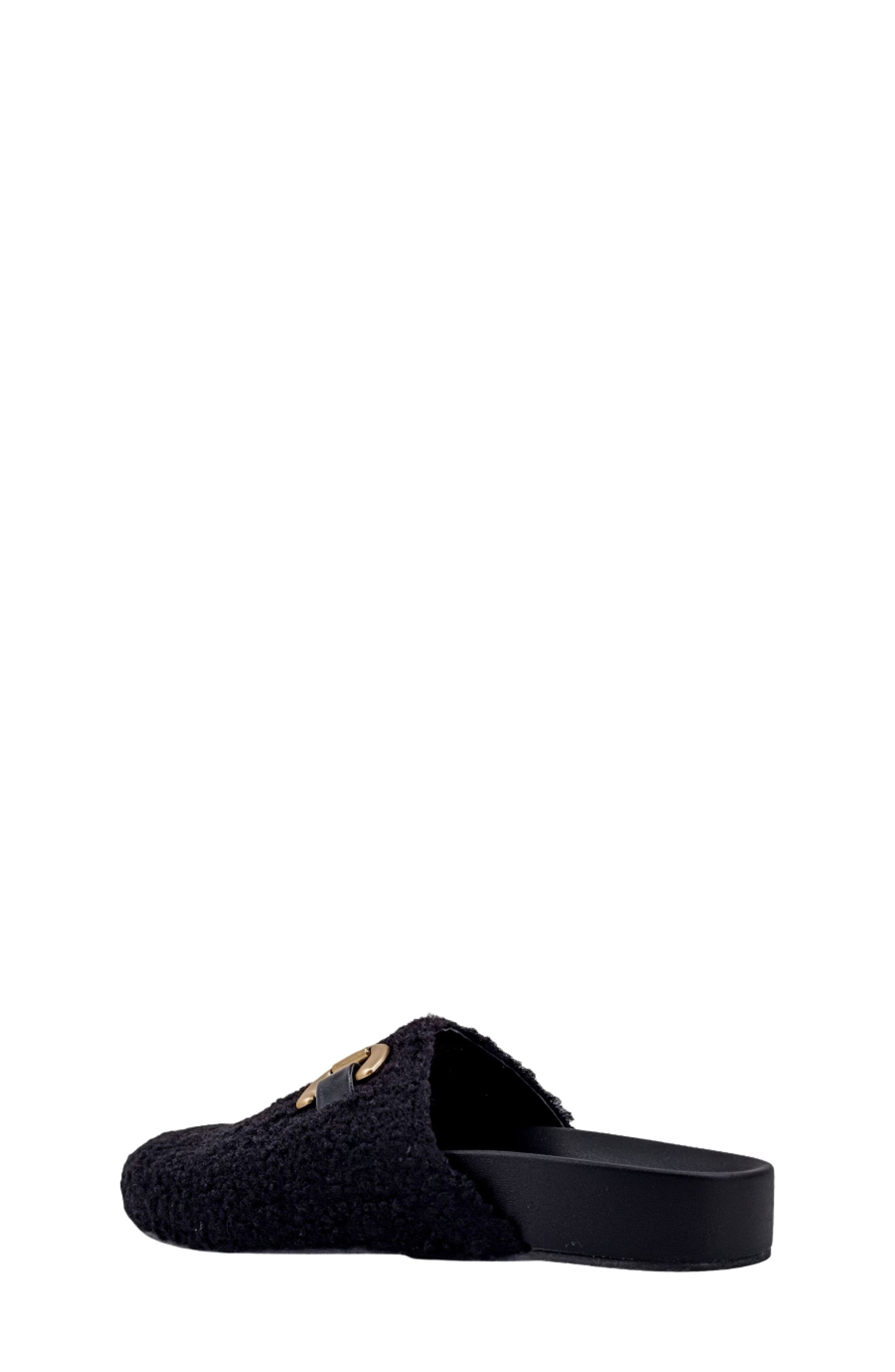 SHUSHOP Kids' Azalea Horsebit Mule, Alternate, color, Black