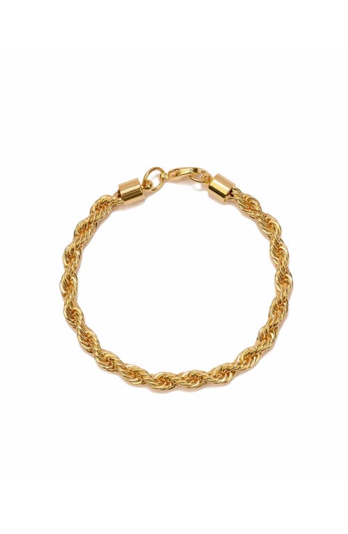 Bearfruit Jewelry Intertwined Rope Statement Bracelet & Adjustable Ring Set In Gold