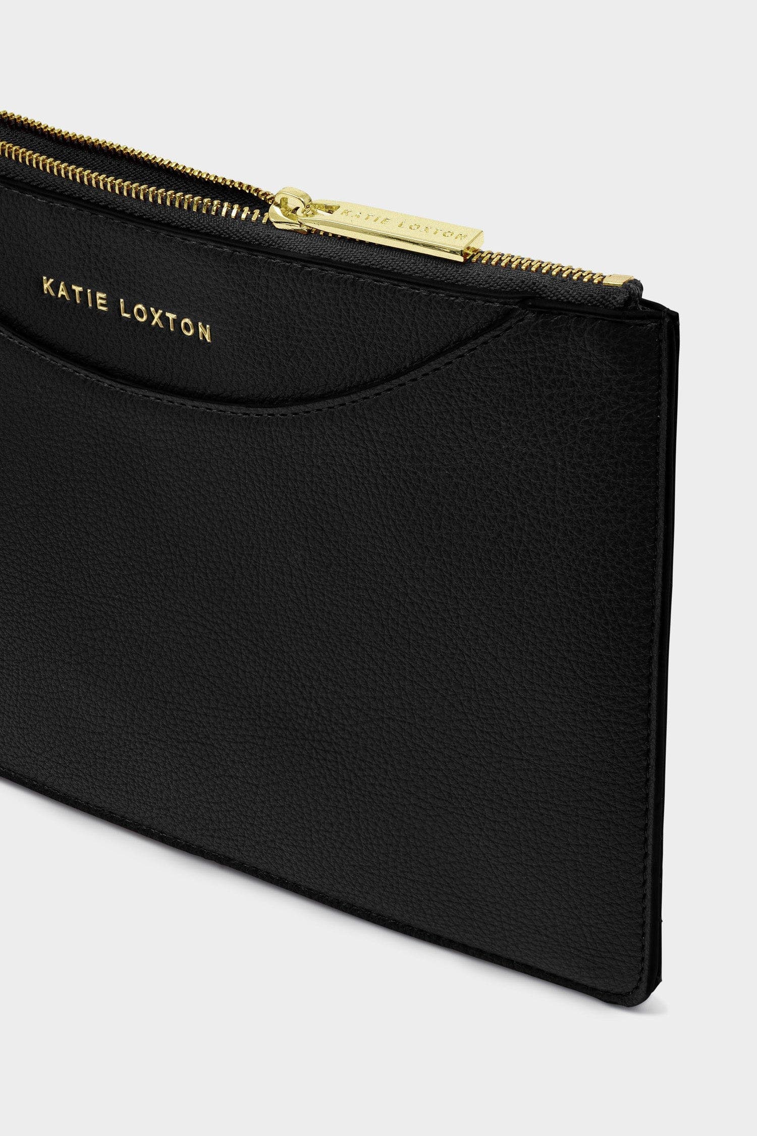 Katie Loxton Alba Wristlet Pouch in Black, Alternate, color, Black