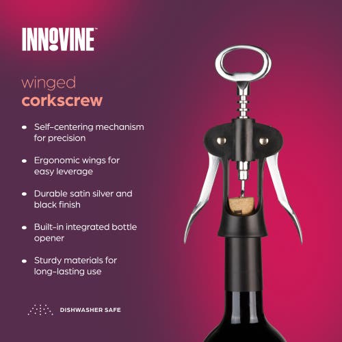 Innovine Winged Corkscrew In Silver