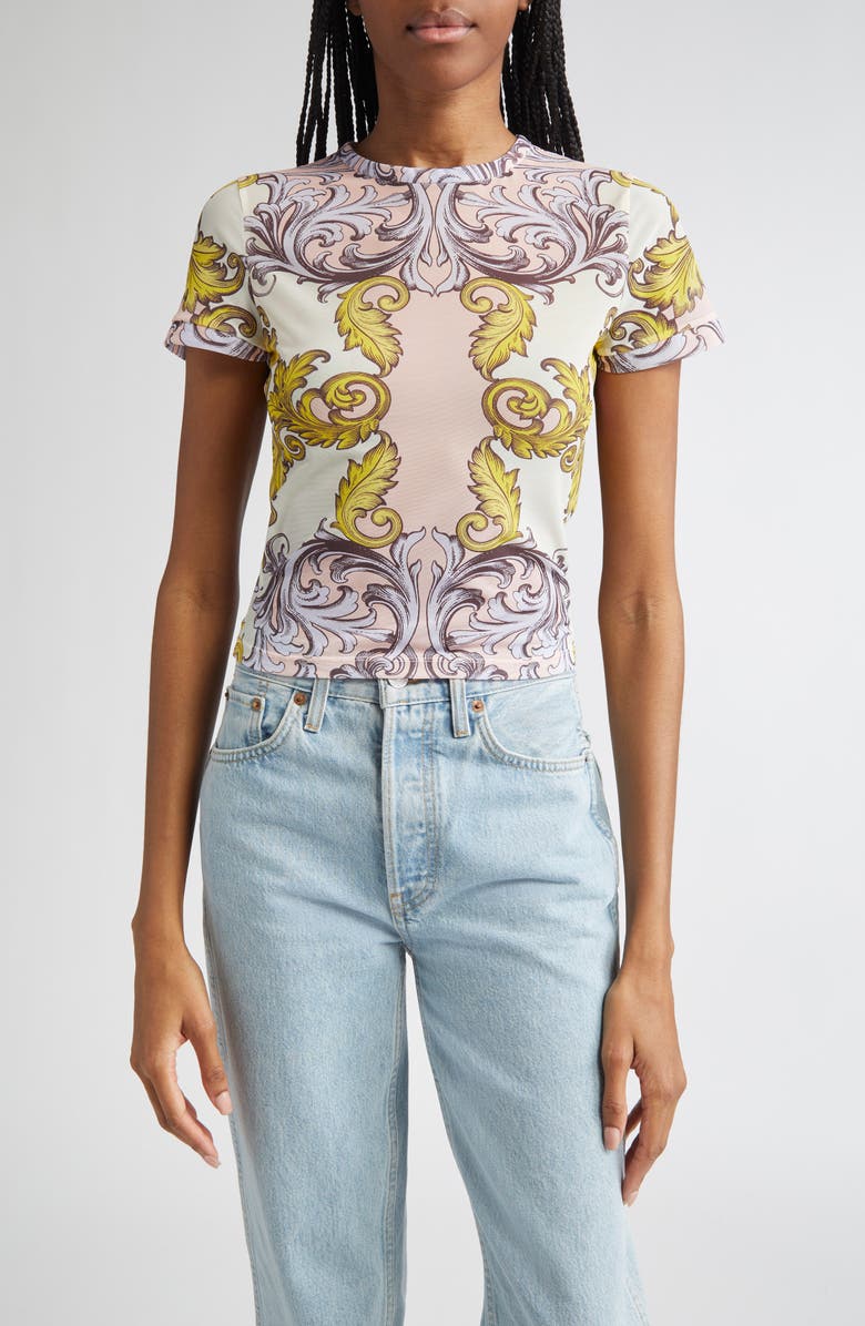 Alice + Olivia Print T-Shirt, Main, color,