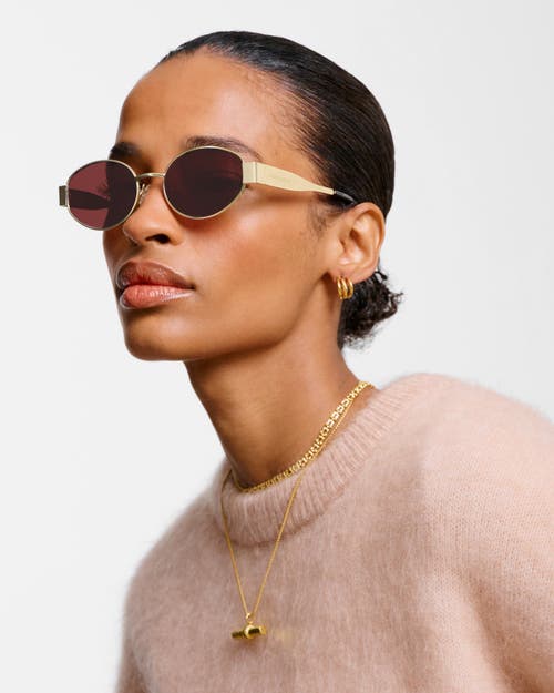Katie Loxton Siena Oval Sunglasses In Gold