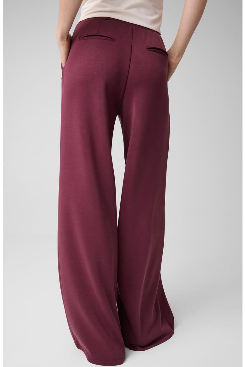 Olympe Wide Leg Pants, Alternate, color, DARK RED