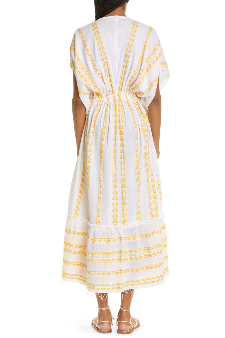 Abeba Plunge Neck Cover-Up Maxi Dress, Alternate, color, SUNSHINE YELLOW