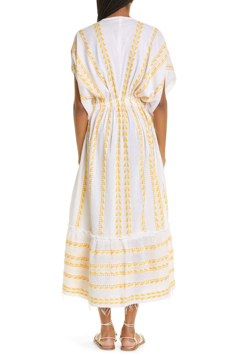 lemlem Abeba Plunge Neck Cover-Up Maxi Dress, Alternate, color,
