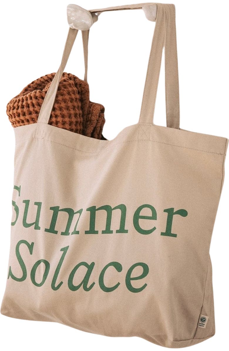 Summer Solace Tallow Summer Solace Organic Eco Tote Bag, Alternate, color, Oyster