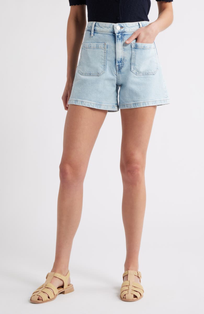 Mavi Jeans Erin Patch Pocket High Waist Denim Shorts, Main, color, 