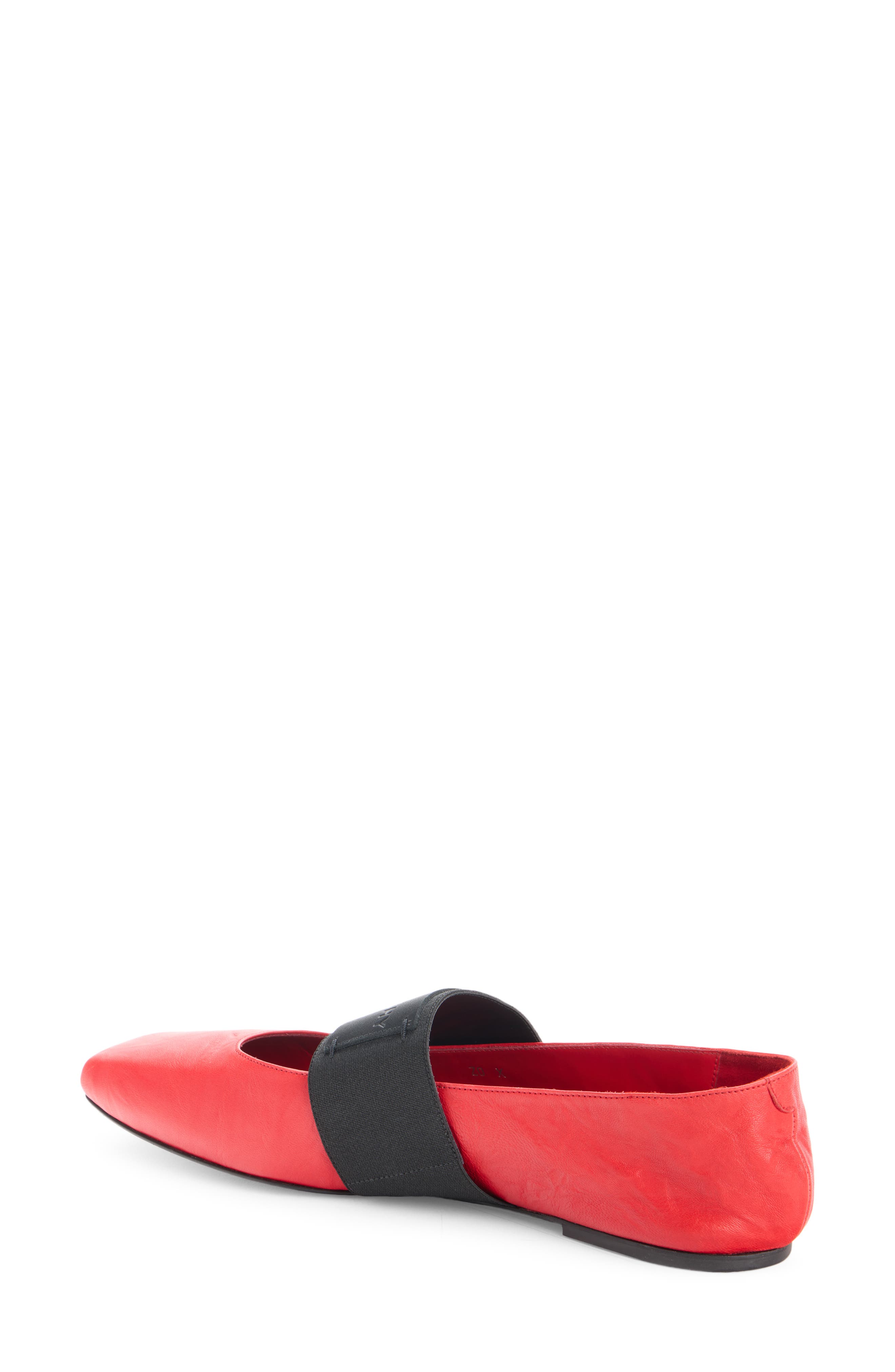 Givenchy Sliced Square Toe Mary Jane Flat, Alternate, color, Vermillon