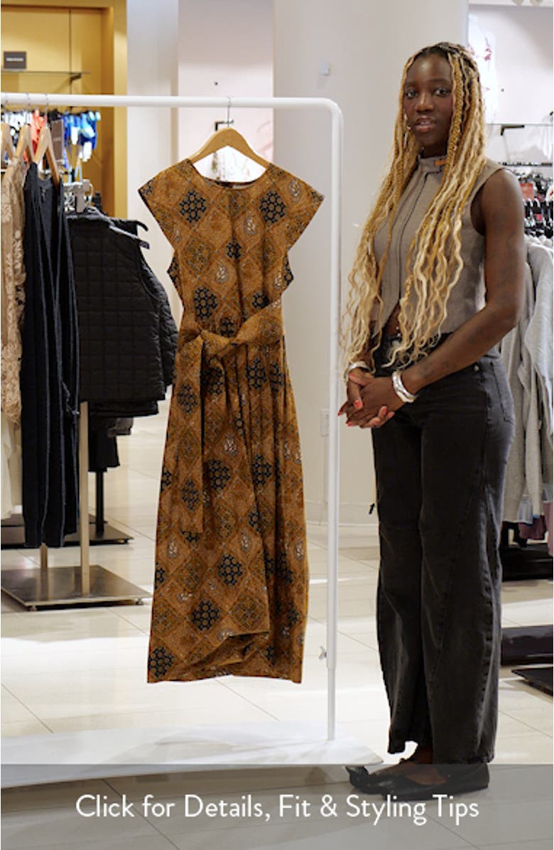 The Tulsa Tie Waist Midi Dress, sales video thumbnail