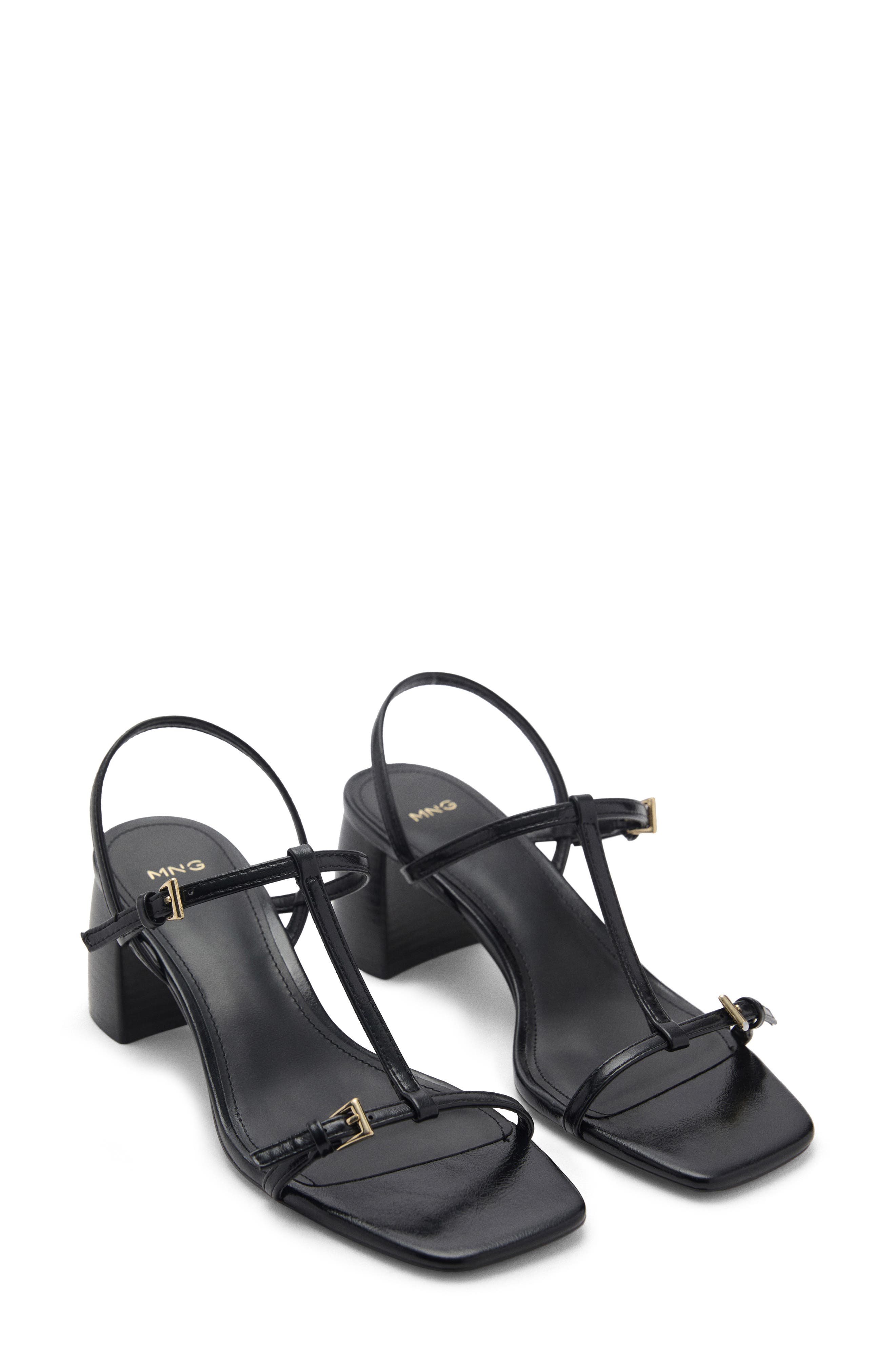 MANGO Slingback Sandal, Main, color, Black