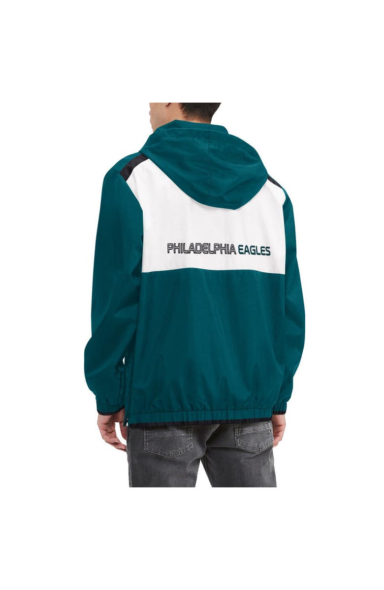 Tommy Hilfiger Men's Tommy Hilfiger Kelly Green/White Philadelphia Eagles Carter Half-Zip Hooded Top, Alternate, color, 