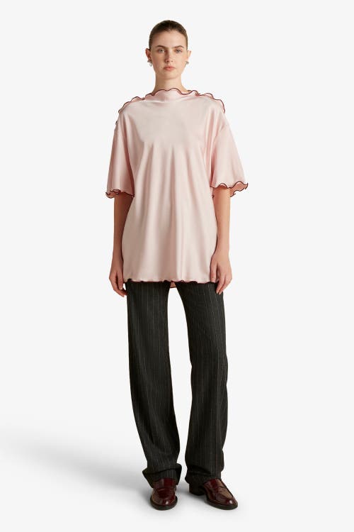 Marina Moscone Wool Pinstripe Tailored Trouser In Animal Print