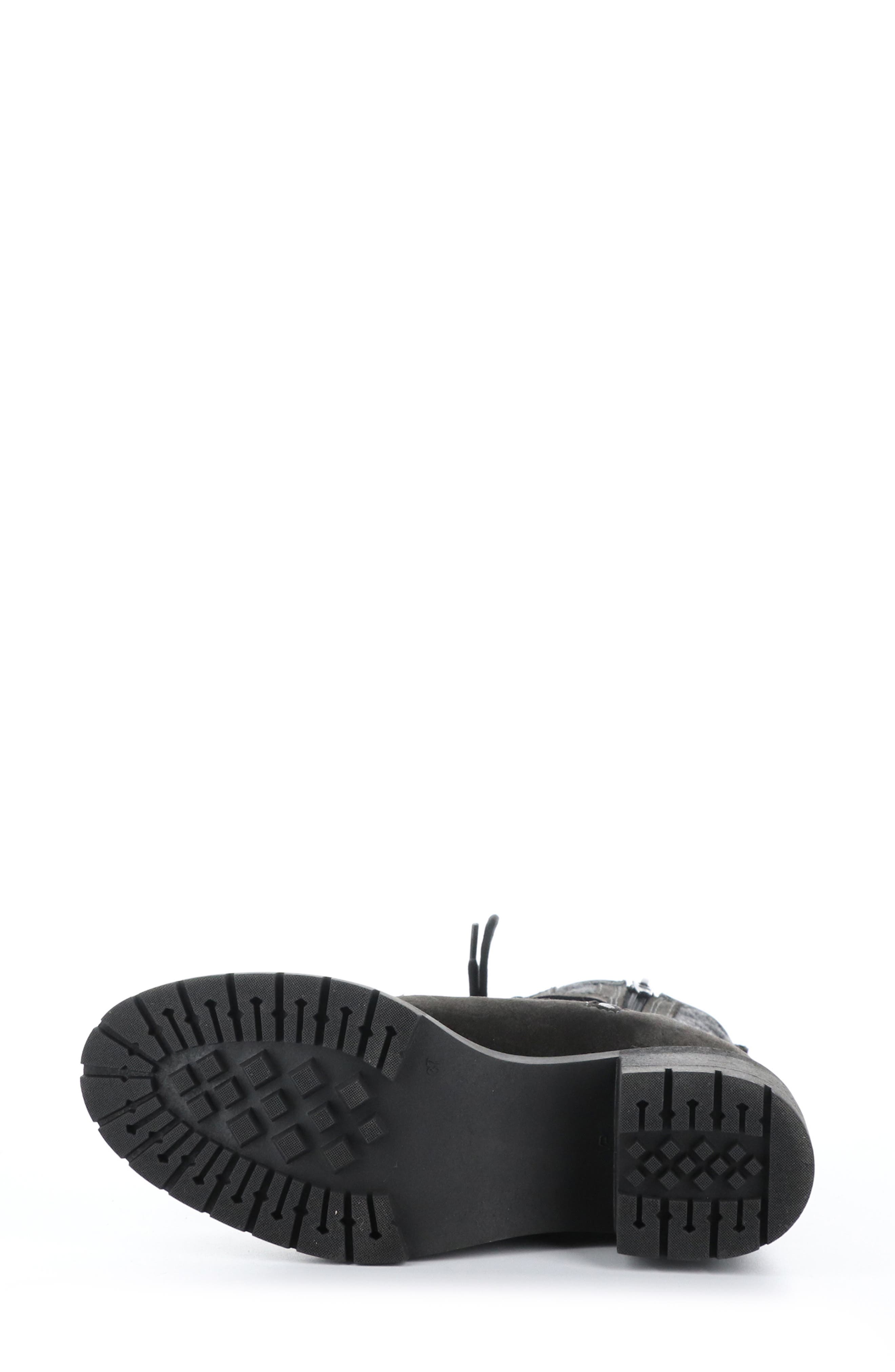 Bos. & Co. Zing Waterproof Combat Boot, Alternate, color, Grey Suede/Flannel