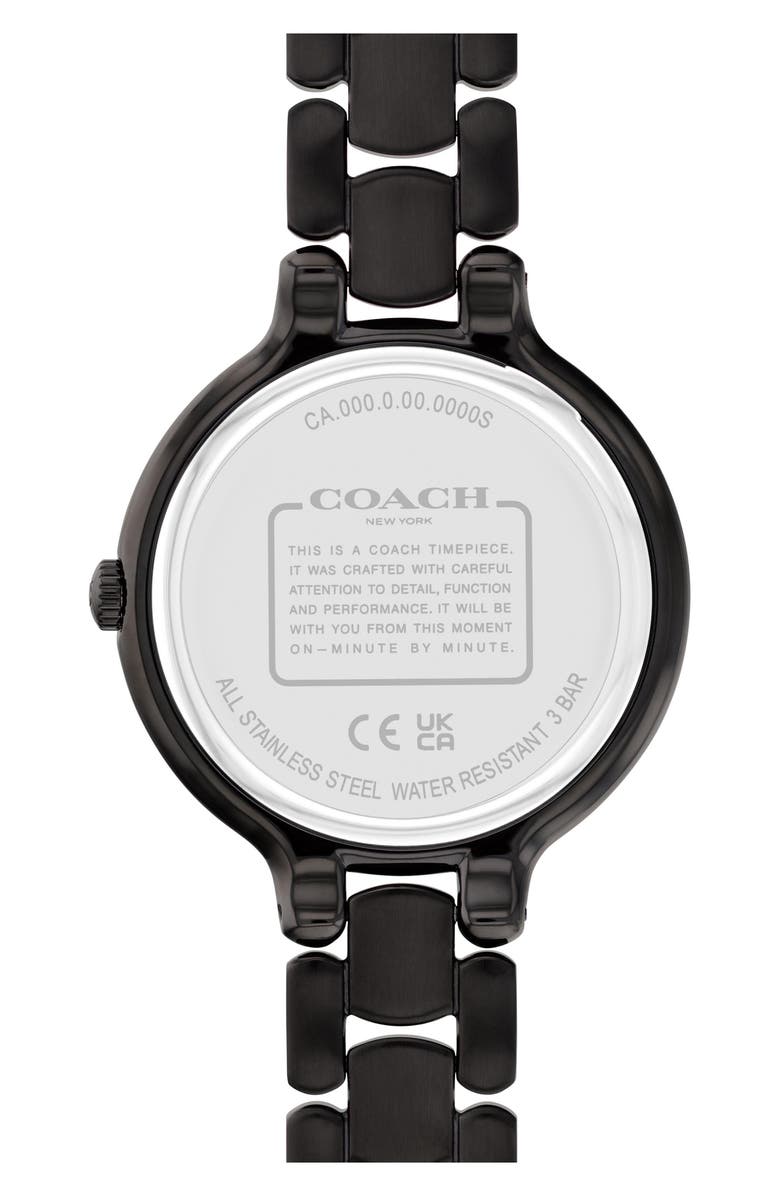 COACH Chelsea Quartz Bracelet Watch, 36mm, Alternate, color, Black