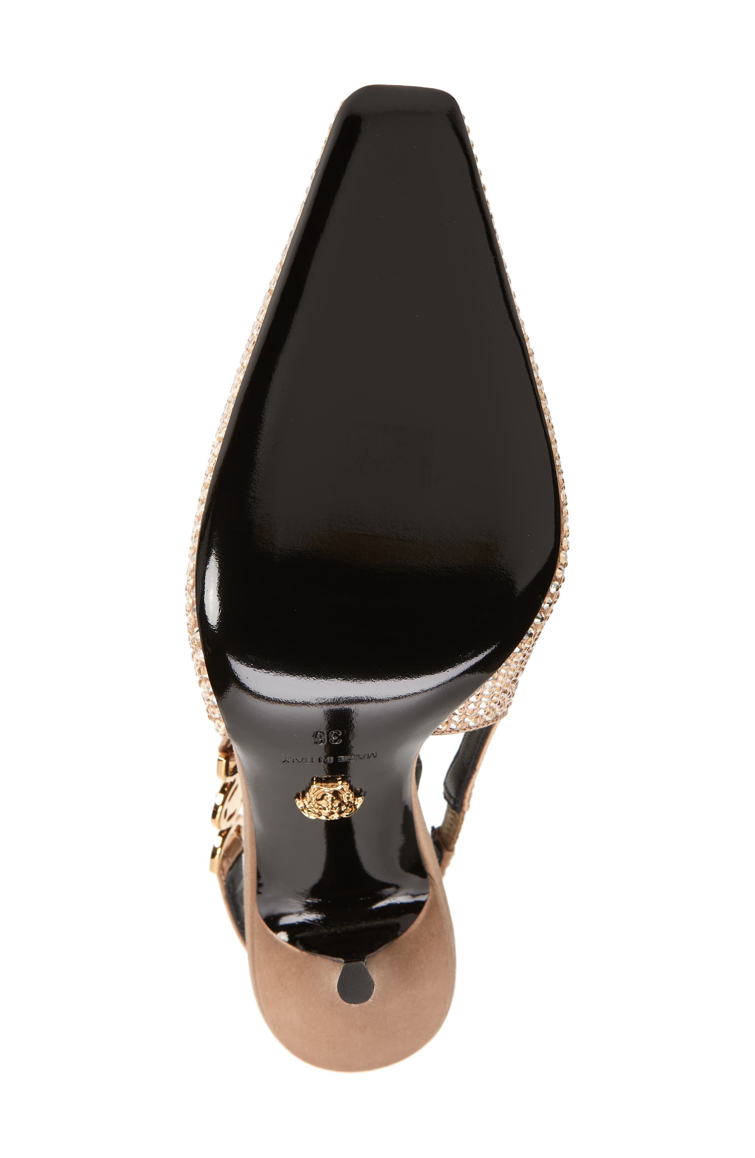 Crystal Slingback Pump, Alternate, color, CAMEL/ GOLD