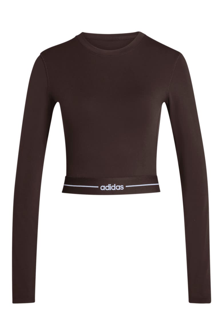 Long Sleeve Crop Top, Alternate, color, AURORA COFFEE