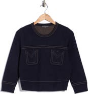 Adrianna Papell Topstitch Sweater