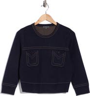 Adrianna Papell Topstitch Sweater