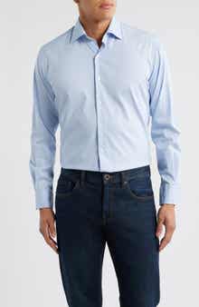 Jackson Crown Lite Microcheck Performance Twill Button-Up Shirt