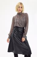 ELLE Collection Faux Leather Skirt