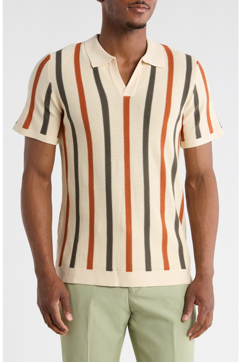 Slim Fit Polo Sweater, Main, color, BEIGE