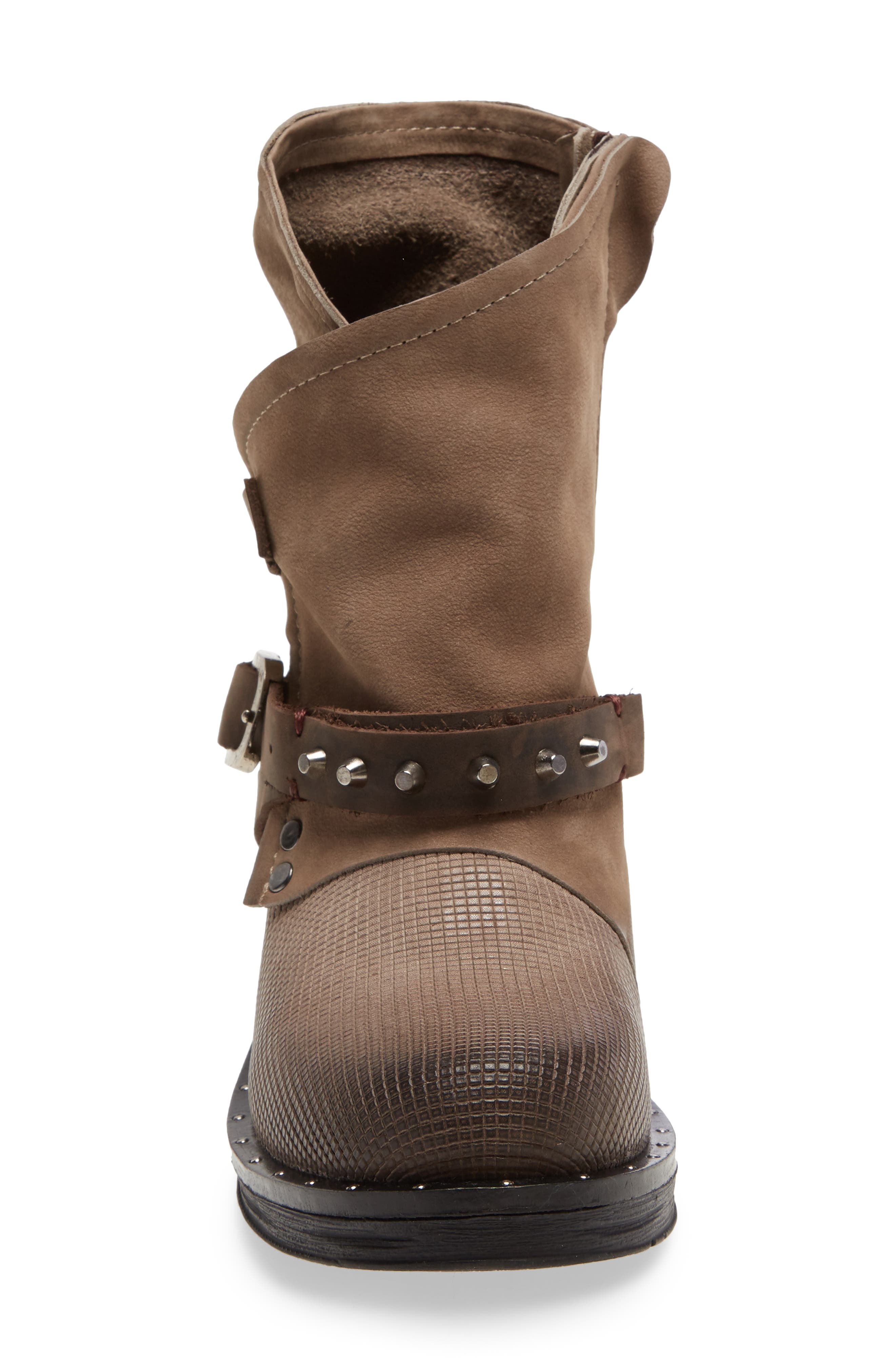 Steppe Moto Boot, Alternate, color, TAUPE LEATHER