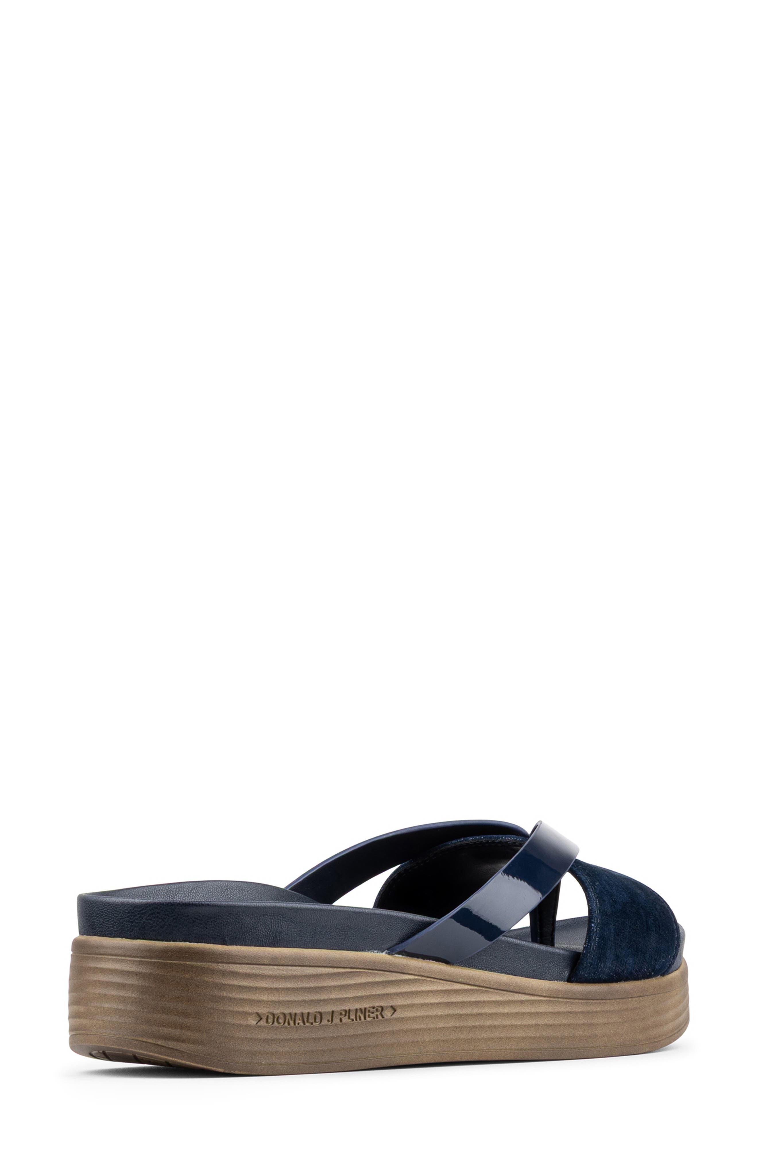 Donald Pliner Farrah Platform Wedge Sandal, Alternate, color, Navy