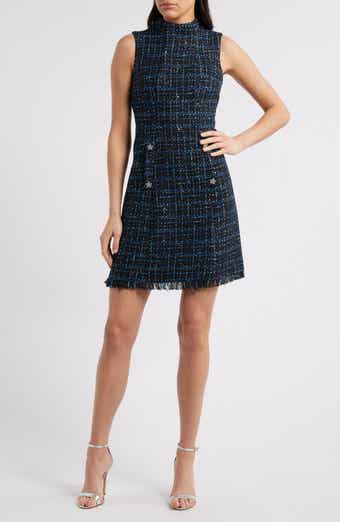 Eliza J Sleeveless Bouclé Sheath Dress