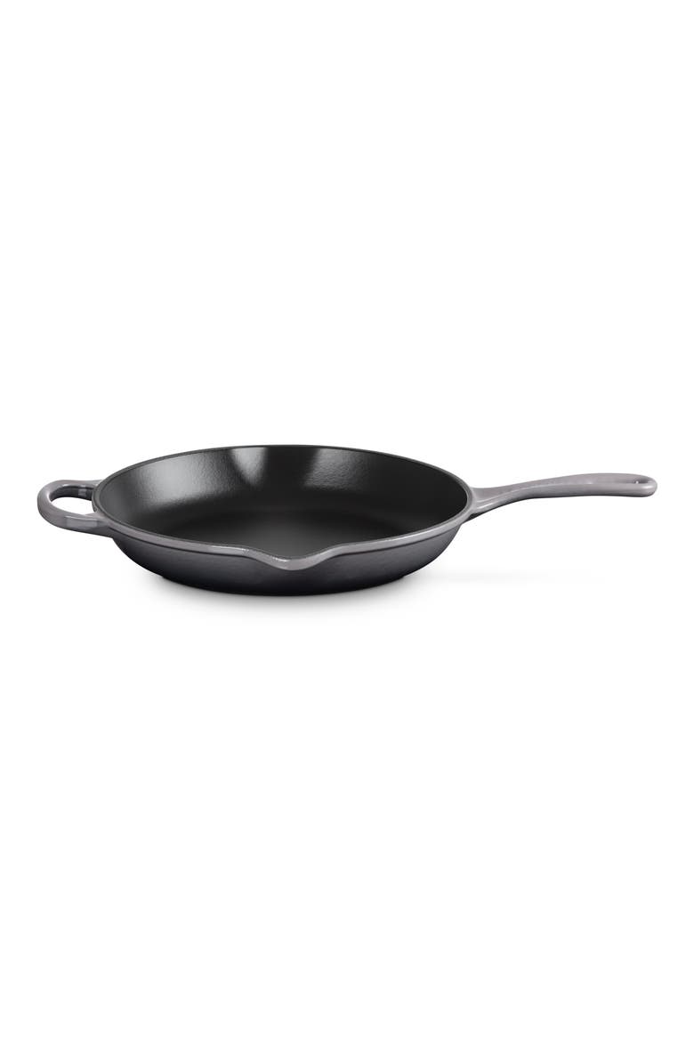 Signature Handle 10 1/4 Inch Enamel Cast Iron Skillet, Alternate, color, OYSTER