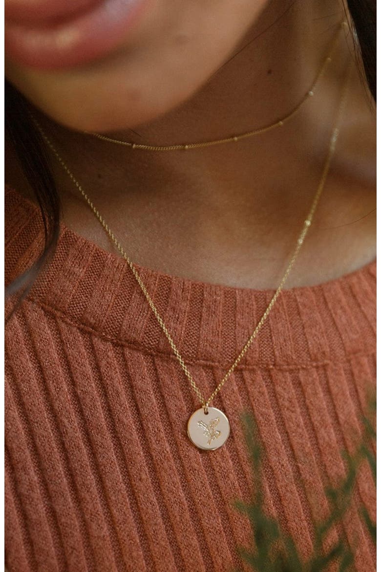 December Birth Flower Necklace, Alternate, color, Silver