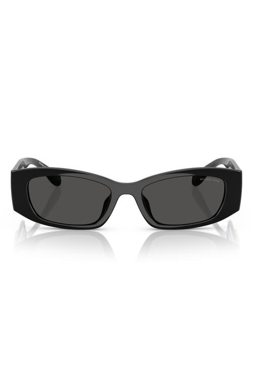 Michael Kors 52mm Rectangular Sunglasses In Black