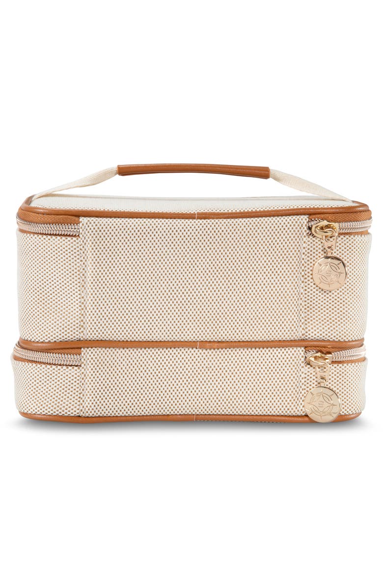 Stephanie Johnson Tropea Ivory Jenny Train Cosmetics Case, Alternate, color, Ivory