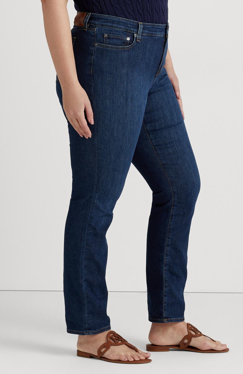 Lauren Ralph Lauren Mid Rise Straight Leg Jeans, Alternate, color, 