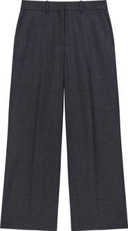 Theory Sleek Flannel Straight Classic Pants