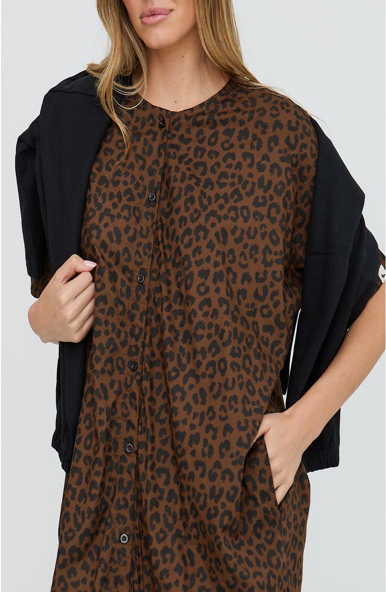 Turtledove London Nina  Brown Tunic, Alternate, color, Brown