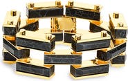 Lele Sadoughi Onyx Stone Link Bracelet