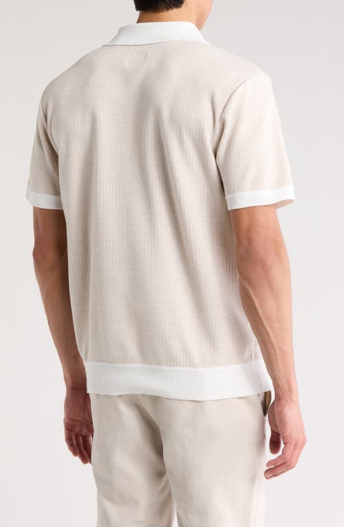 Buffalo Jeans Weesley Knit Polo In Jute Combo