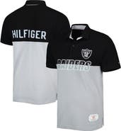 Tommy Hilfiger Men's Tommy Hilfiger Silver/Black Las Vegas Raiders Color Block Polo