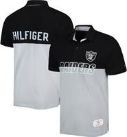 Tommy Hilfiger Men's Tommy Hilfiger Silver/Black Las Vegas Raiders Color Block Polo