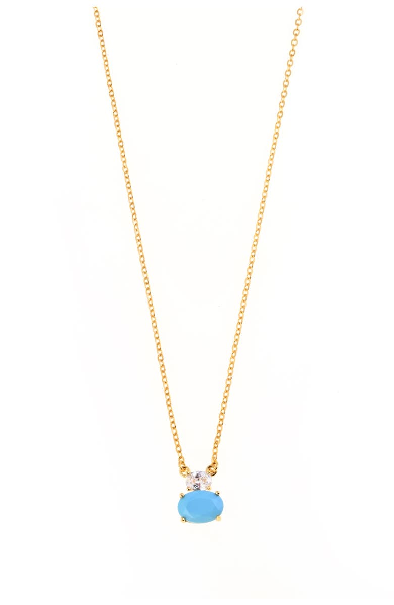 Arte Nova Jewellery Turquoise Necklace, Main, color, Silver Gold Plated