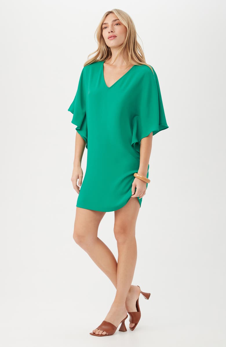 Trina Turk Country Club Short Sleeve Shift Dress, Alternate, color, Agave