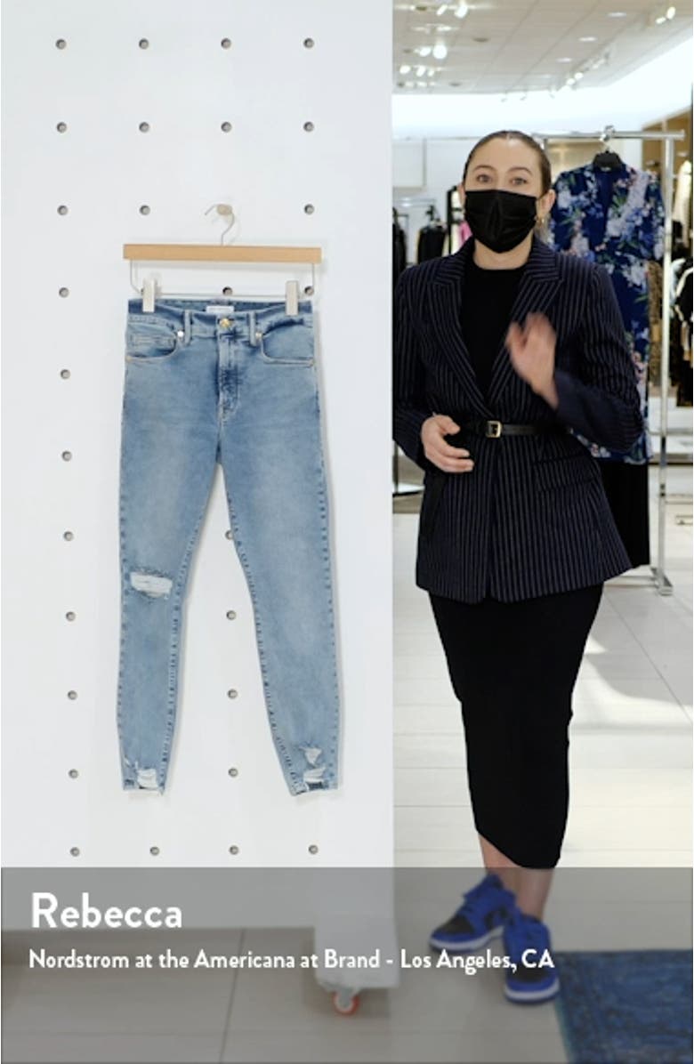 Good Legs Chewed Hem Skinny Jeans, sales video thumbnail