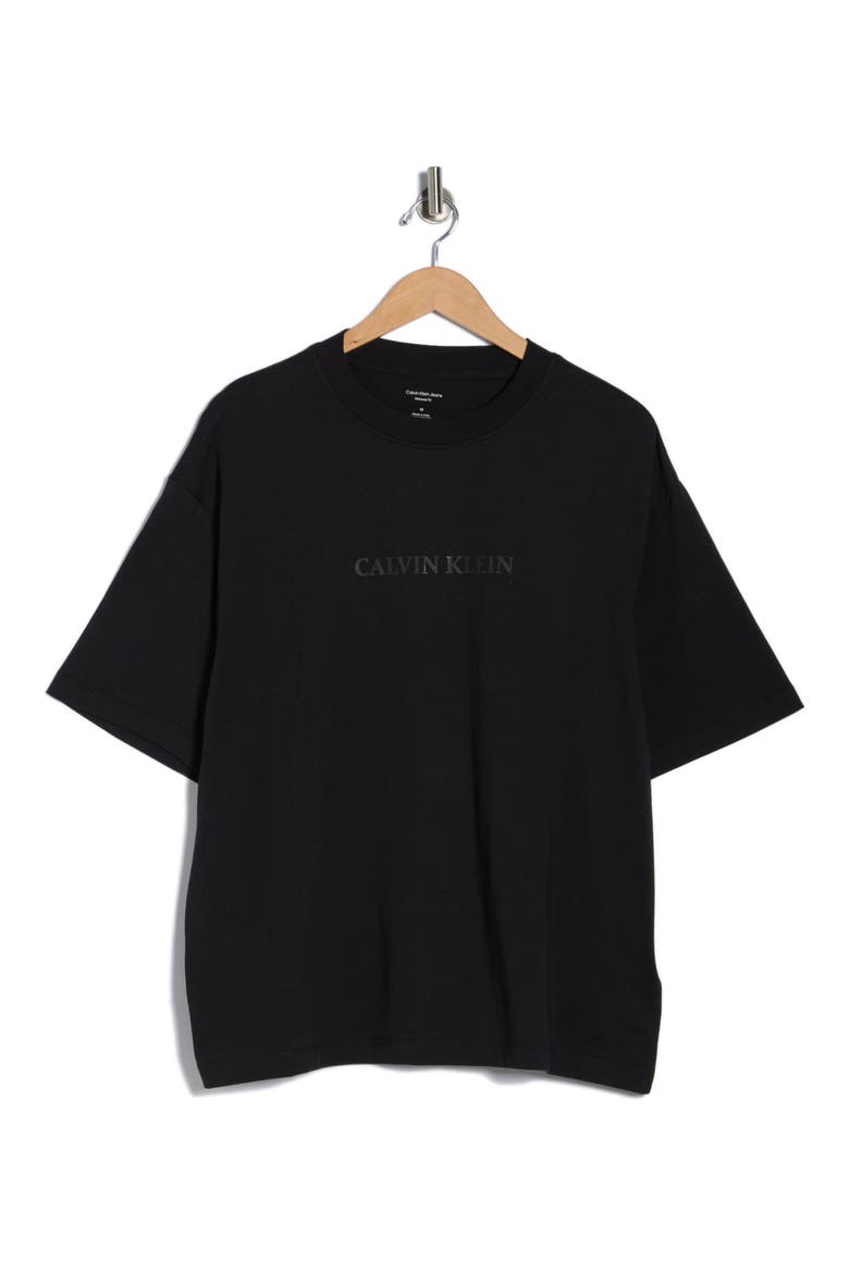Relaxed Fit Serif Graphic T-Shirt, Alternate, color, BLACK