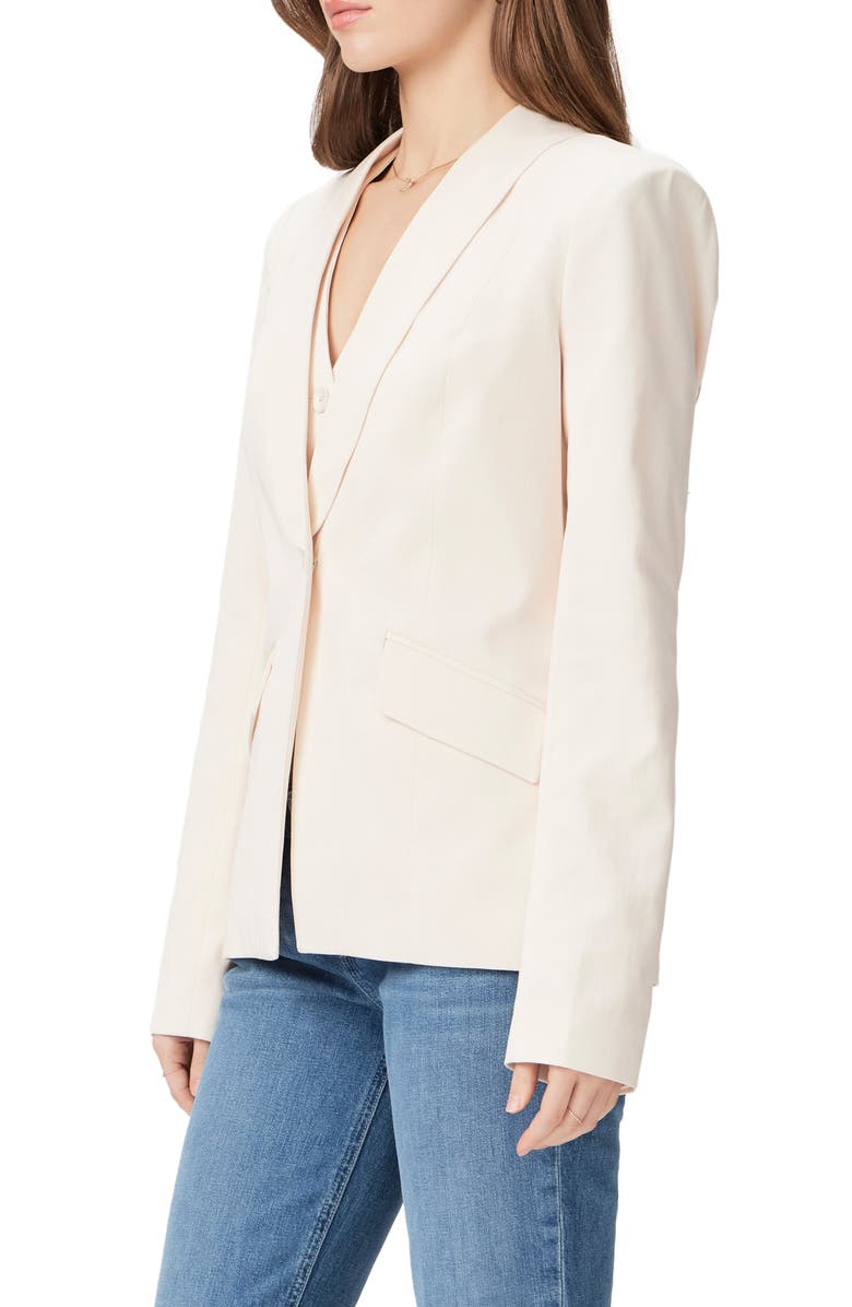 PAIGE Ciarra One-Button Blazer, Alternate, color, Cream