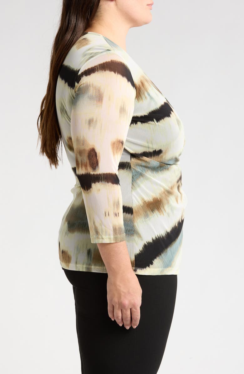 Anne Klein Abstract Print Wrap Top, Alternate, color, 