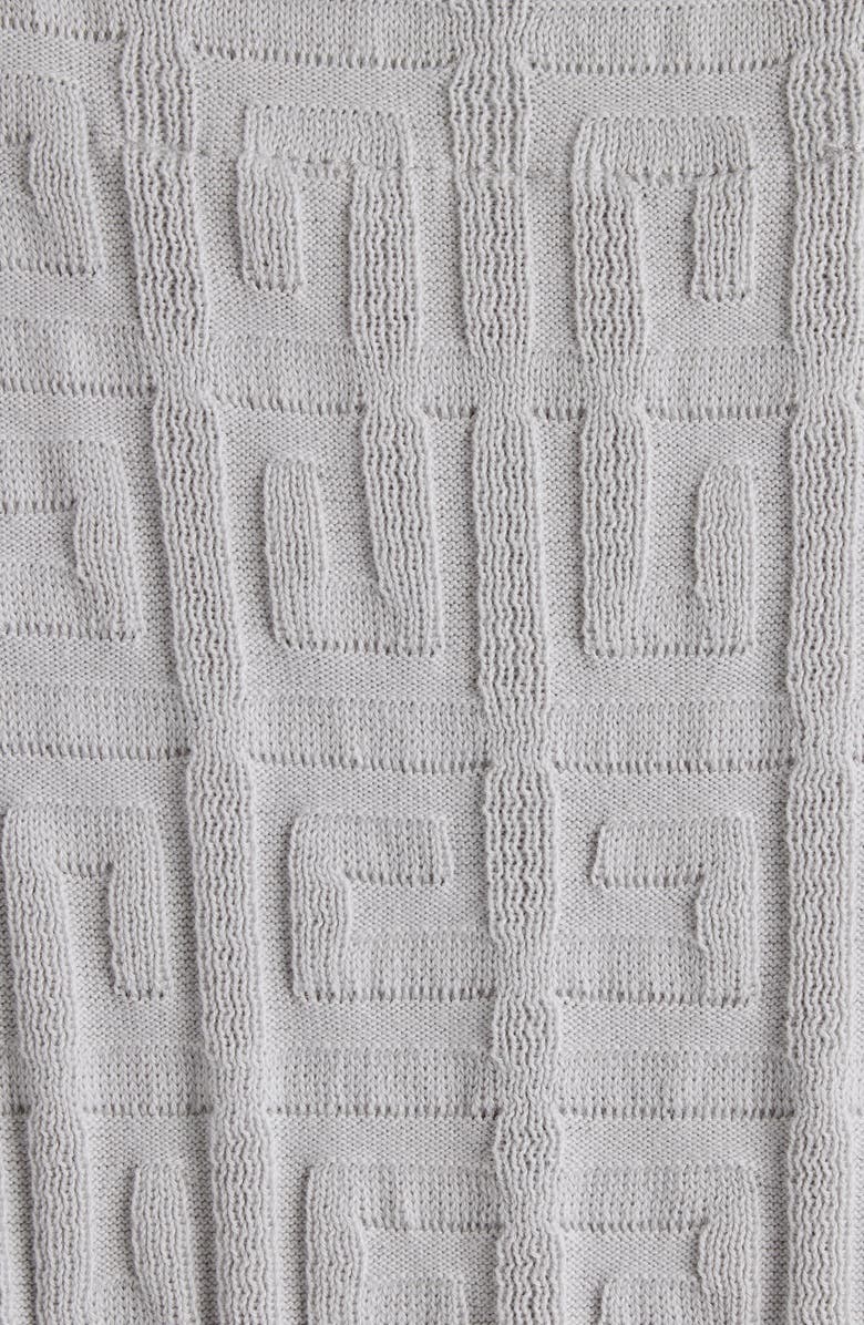 Givenchy Logo Jacquard Short Sleeve Cotton Sweater, Alternate, color,