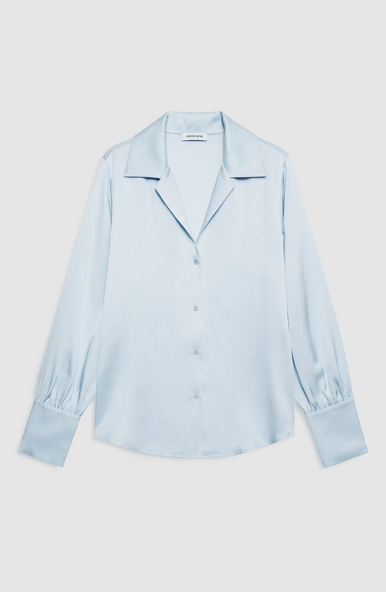 ANINE BING Bethany Shirt, Alternate, color, Pale Blue