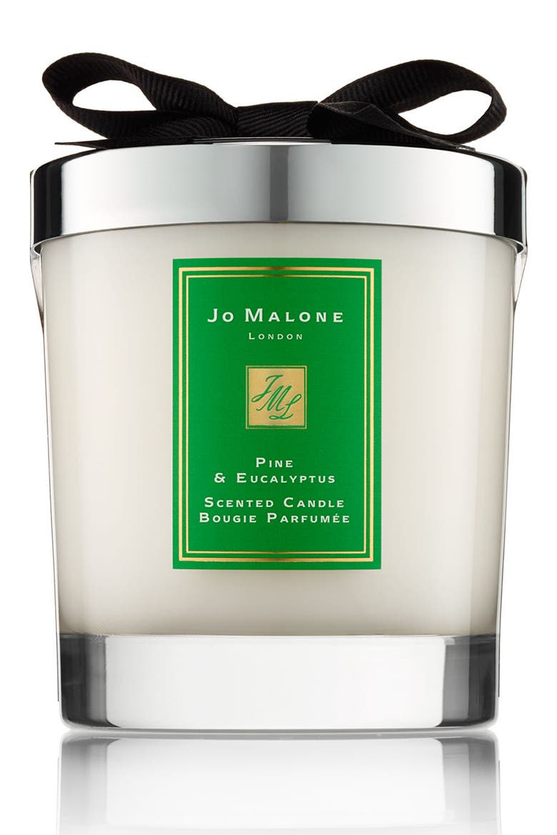 Pine & Eucalyptus Scented Candle, Main, color, NO COLOR