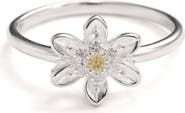 BEST SILVER Cubic Zirconia Daisy Ring